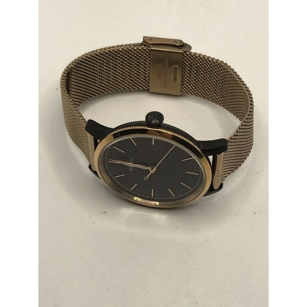 Fossil ES4467 Women's Stainless Steel Analog Black Dial Quartz Wrist Watch OP493